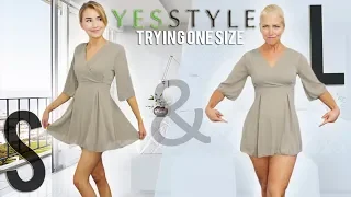 TRYING "ONE SIZE FITS ALL" CLOTHES ON TWO BODY SHAPES!!