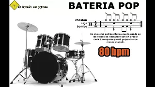 Bateria pop 80 bpm