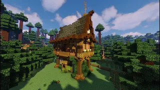 Survival Minecraft Building ASMR Keyboard | Building a Fantasy Medieval House 🏡| Calm & Relaxing