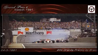 Geoff Crammond´s Grand Prix 4 : 1991 Season Round 2 - Brazil [100% Distance/Pro Mode/No Aids]