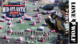 2023 NXL Mid Atlantic Major Field Layout Drone Footage | Lone Wolf Paintball