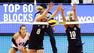 TOP 60 BEST Women's Volleyball Block's | VNL 2018