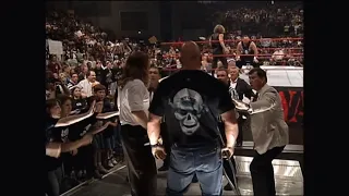 Bret Hart Calls Out Shawn Michaels Stone Cold Steve Austin Saves Shawn Off Air WWE Raw 5-12-1997