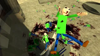 BALDI'S BASICS BLOODY RAGDOLL SLAUGHTER!! Garry's Mod [Baldi's Basics] Gameplay