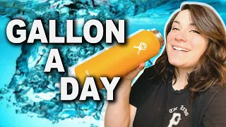 I DRANK A GALLON OF WATER EVERY DAY FOR A WEEK + RESULTS// My 100lb weight loss journey