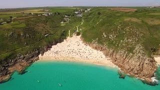 Porthcurno Bank Holiday Monday (30/05/2016) by drone