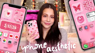 Preparing my Phone for Valentine's Day *pink aesthetic*💓💕💘