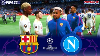 Barcelona vs Napoli | Europa League 2022 | Match FIFA 22 Gameplay