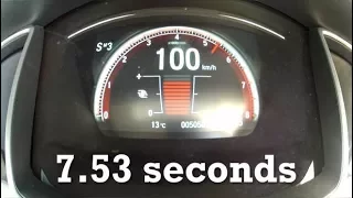 2016 Honda Civic Sedan 1.5T Sport CVT acceleration with GPS results