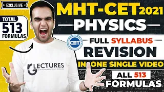 MHTCET PHYSICS FULL SYLLABUS REVISION IN ONE SHOT | ALL FORMULAS IN 1 VIDEO | RG LECTURES #mhtcet