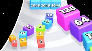 2048 SNAKE CUBE: Level Up Snake - Number Games (Max Level)