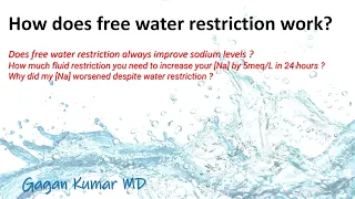 Hyponatremia : part 10 -  How to calculate fluid restriction ?