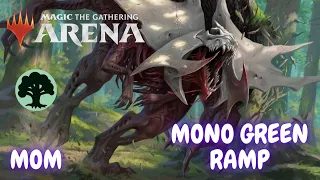 MOM / Колода Моно-зелёная рамп / Mono green ramp deck. MTG arena / мета 2023