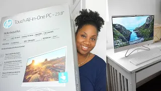 Beautiful Computer on a BUDGET! HP All In One PC Unboxing 24-f0047c + Setup