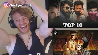 Top 10 Malayalam Mass Bgm • Reaction By Foreigner Ft. Bheeshma Parvam, Lucifer, Minnal Murali & More