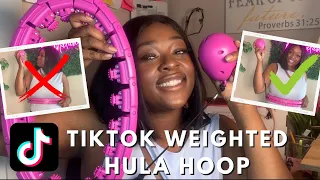 Certified Fitness Coach Tries  TikTok Weighted Hula Hoop | Unboxing + Setup| Review