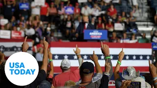 Trump in Ohio: Rally music, salute may suggest QAnon ties | USA TODAY