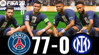 FIFA 23 -MESSI, RONALDO, MBAPPE, NEYMAR, HAALAND ALL STAR  |PSG 77-0 INTER MILAN ! UCL FINAL !