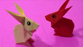 Coniglio di Carta, Semplice Origami, Gioco di Carta, Divertimento per i Bambini