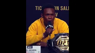 Israel Adesanya on jon jones " Enough of that motherfu**er"