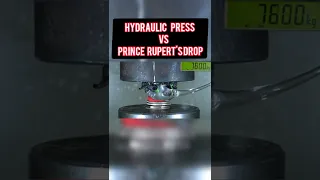 Hydraulic press vs Prince Rupert's Drop with coin #hydraulicpress #shorts