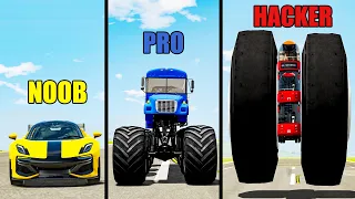 NOOB vs PRO vs HACKER #51 - Beamng drive