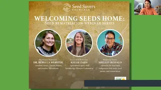 Welcoming Seeds Home: Seed rematriation webinar session #1