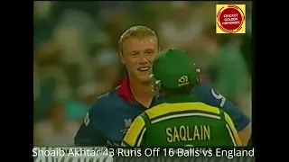 Shoaib Akhtar Sensational Hitting vs England | World Cup 2003 |