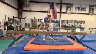 Back Handspring on Beam