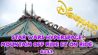 Star Wars Hyperspace Mountain à Disneyland Paris off ride et on ride 2023 (Launch coaster,  Vekoma)