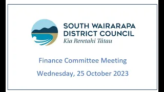 Finance Committee - 25 October 2023