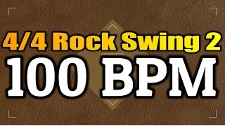 100 BPM - Rock Swing 2 - 4/4 Drum Track - Metronome - Drum Beat