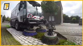 STREET SWEEPING IS AN ART! - Most Satisfying Street Sweeper & Driveway Cleaning Machines 10