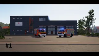 First training with the volunteer fire brigade. (Notruf 112 2)