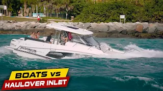 TOO MUCH WATER IN THE BOAT !! | Boats vs Haulover Inlet