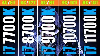 INTEL i7 11700K vs INTEL i7 10700K vs INTEL i7 9700K vs INTEL i7 8700K  vs INTEL i7 7700K ||