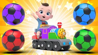 Train Playground | Color Balls Seven Steps música colorida Learn Sing A Song! Infantil Nursery Rhyme