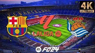 Barcelona vs Real Sociedad | La liga | EA FC 24 | PS5™ 4K HD