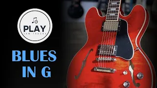 Blues Guitar - Driving Blues Shuffle Guitar Backing Track in G