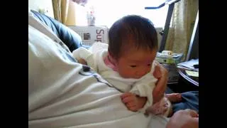 Day 13: Tummy time on daddy's tummy