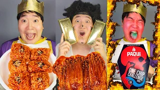 Spicy Food One Chip Challenge 🔥HOTTEST PAQUI CHIP CHALLENGE MUKBANG