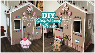 DIY Cardboard Gingerbread House | Cardboard Playhouse