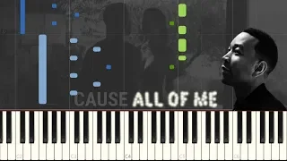 "All of me" - John Legend - Piano Tutorial [Medium]