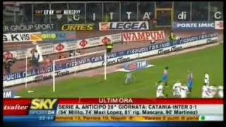Catania-Inter 3-1 12/03/2010 Highlights & Goals SKY SPORT HD