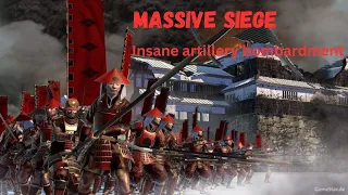 Total War: Shogun 2 marching to samurai castle/massive siege gameplay