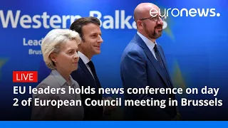 EU leaders holds news conference on day 2 of European Council meeting in Brussels