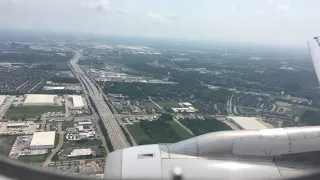 United 1402 SNA IAH landing John Wayne Orange County Houston Bush Airbus A320