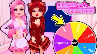 DRESS TO IMPRESS But A WHEEL Chooses My Outfit COLORS (+NEWUPDATE)