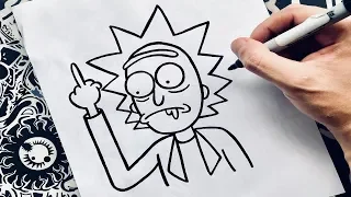 ✅ como dibujar a RICK de Rick y Morty | HOW TO DRAW RICK | como desenhar rick and morty