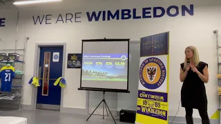 Wimbledon in Sporting History (WiSH) - 'The Greatest Story' @AFC Wimbledon - Opening presentation